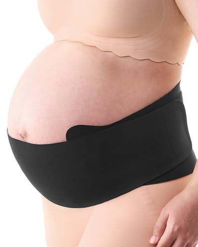Momcozy Belly Bands for Pregnant Women, One-Piece & Portable Pregnancy Belly Band with Ergonest Back Support & Breathable Fabric – Adjustable Maternity Belt for Small/Round/High-Carrying Belly | Amazon (US)