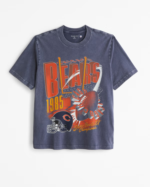 Chicago Bears Vintage-Inspired Graphic Tee | Abercrombie & Fitch (US)