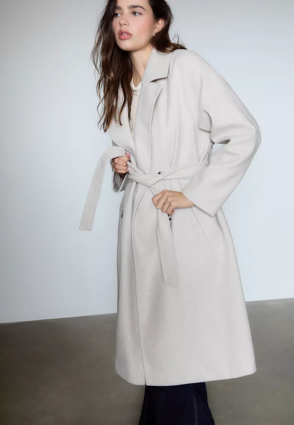 Soft-touch trench coat - Women's Coats | Stradivarius United Kingdom | Stradivarius (UK)