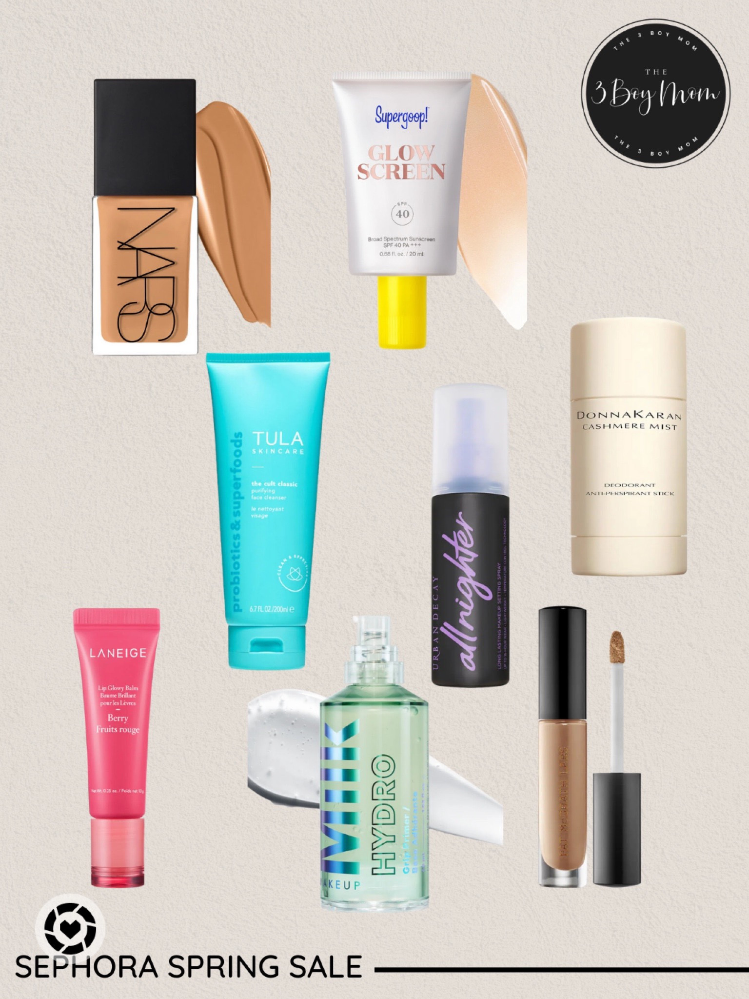 Sephora sale, nars foundation, supergoop sunscreen, Tula face wash, Donna Karen cashmere mist deodorant, urban decay all nighter, milk makeup, concealer, laneige

#LTKBeautySale #LTKSeasonal #LTKbeauty