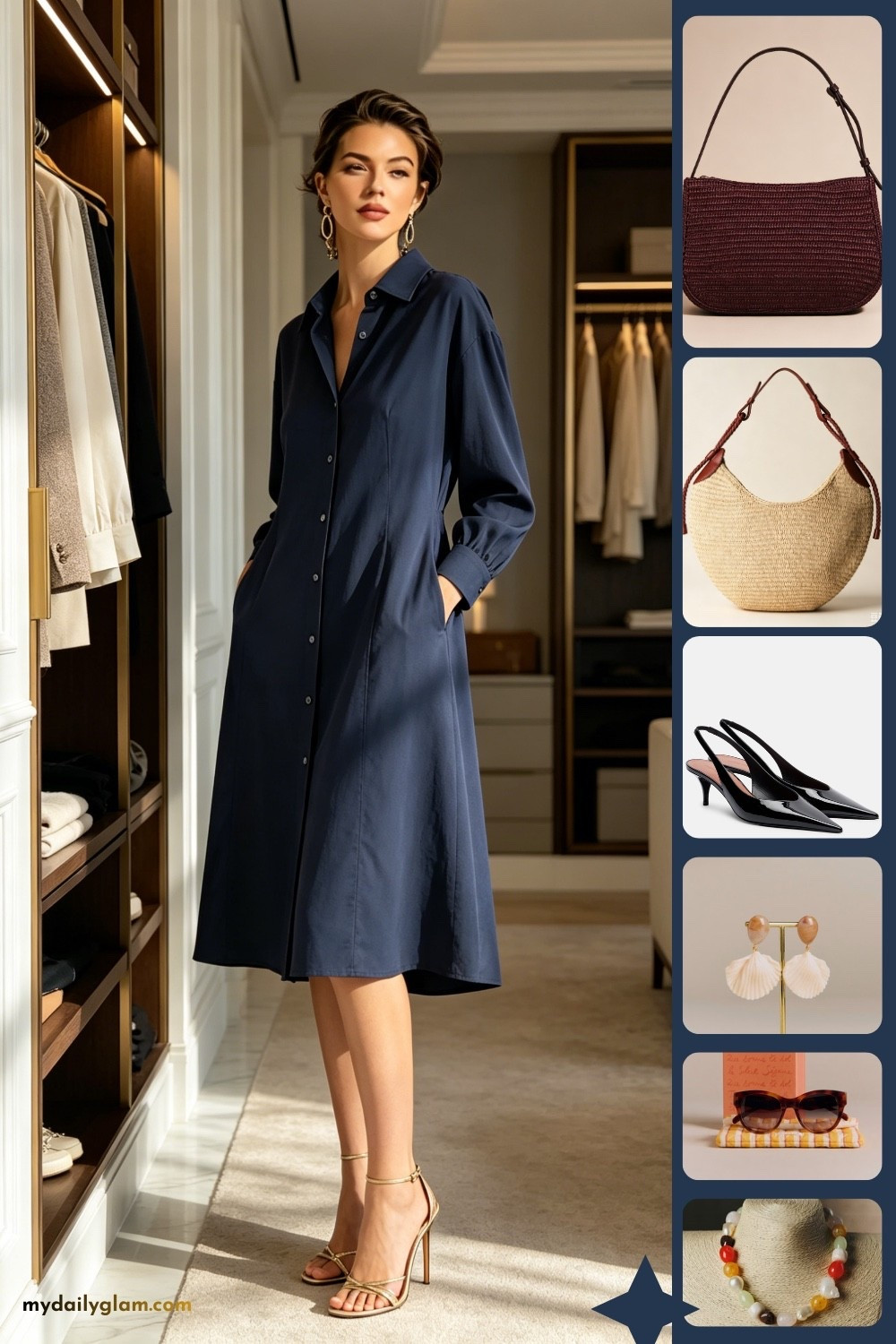 Navy Shirt Dress Outfit | Effortless Quiet Luxury
#NavyShirtDress #QuietLuxuryStyle #OldMoneyOutfit

#LTKootd #LTKOver40