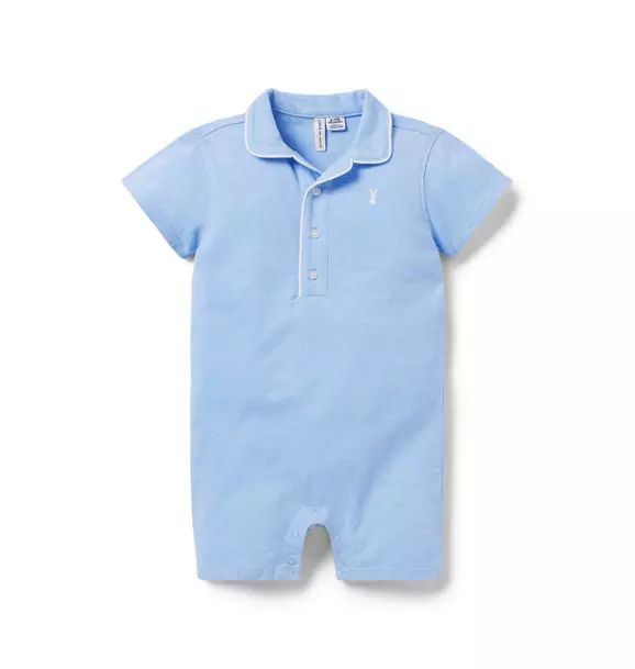 Baby Bunny Pique Polo Romper | Janie and Jack