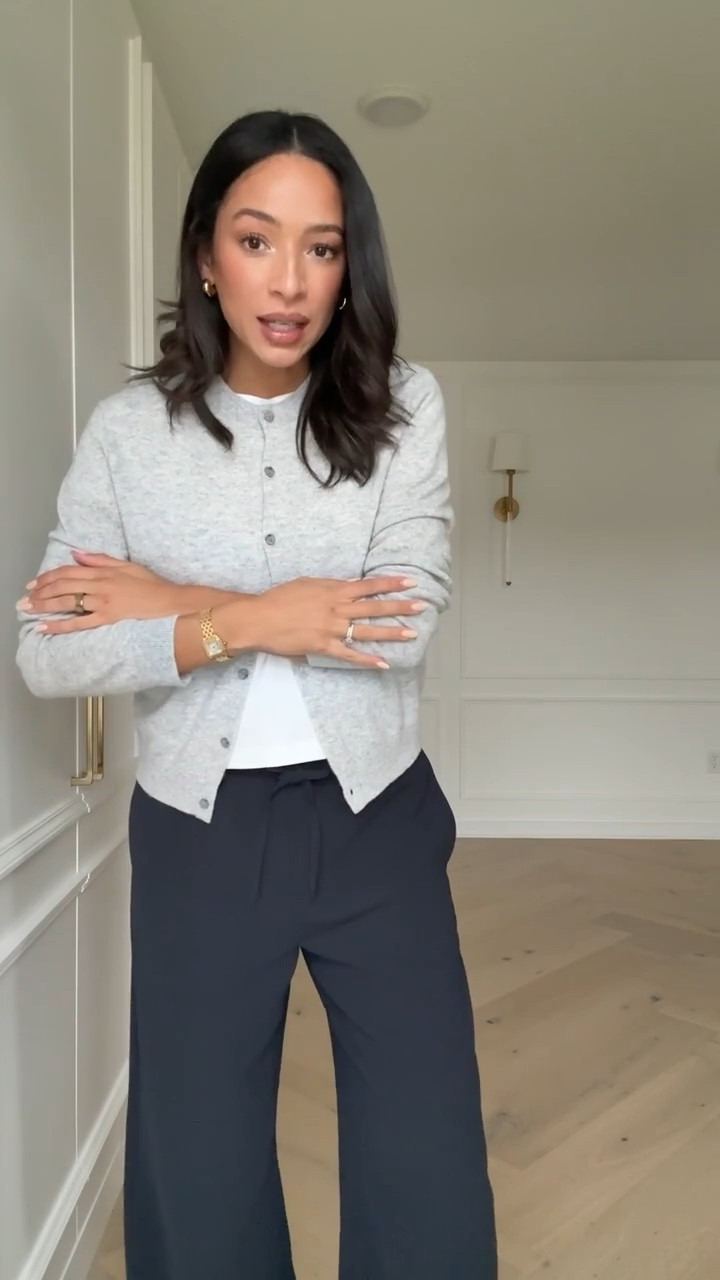 My favorite closet staples for fall! The best trousers for work and the weekend. They're super comfortable, don't wrinkle and are stain resistant. Wearing size S white tee (size up 1-2 sizes for an oversized look), size S cardigan, size M lodge pants (when pregnant but I usually wear size S) 

fall outfit, fall style, fall fashion, errands outfit, casual outfit, casual pants, pull-on pants, travel outfit, airport outfit

#LTKSeasonal #LTKTravel