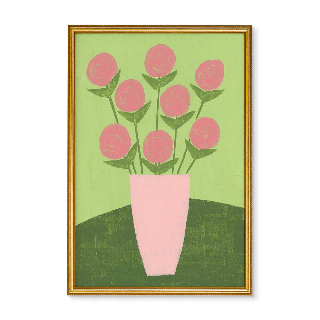Pink Roses for You by Love Katie Darling Painted Art Prints | Urban Garden Prints