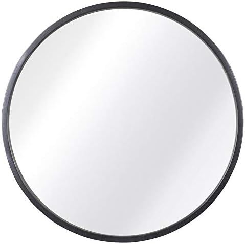 48" Round Mirror for Bathroom, Classical Brushed Metal Frame Mirror, for Bathroom, Living Room, B... | Amazon (US)