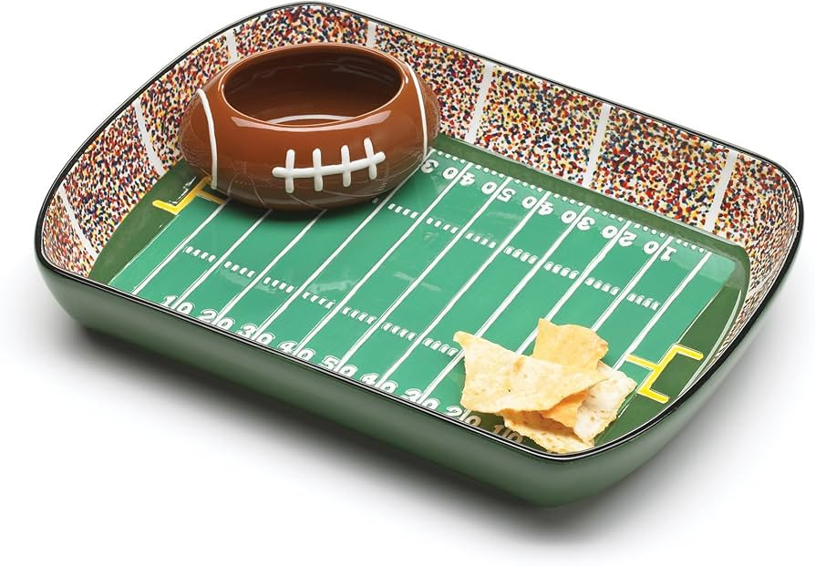 Burton and Burton Ceramic Football Stadium Chip and Dip Serving Set | Amazon (US)