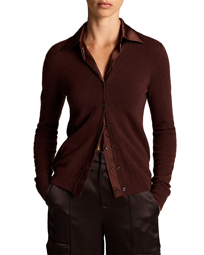Vince Cashmere Mixed Media Cardigan Sweater | Bloomingdale's (US)
