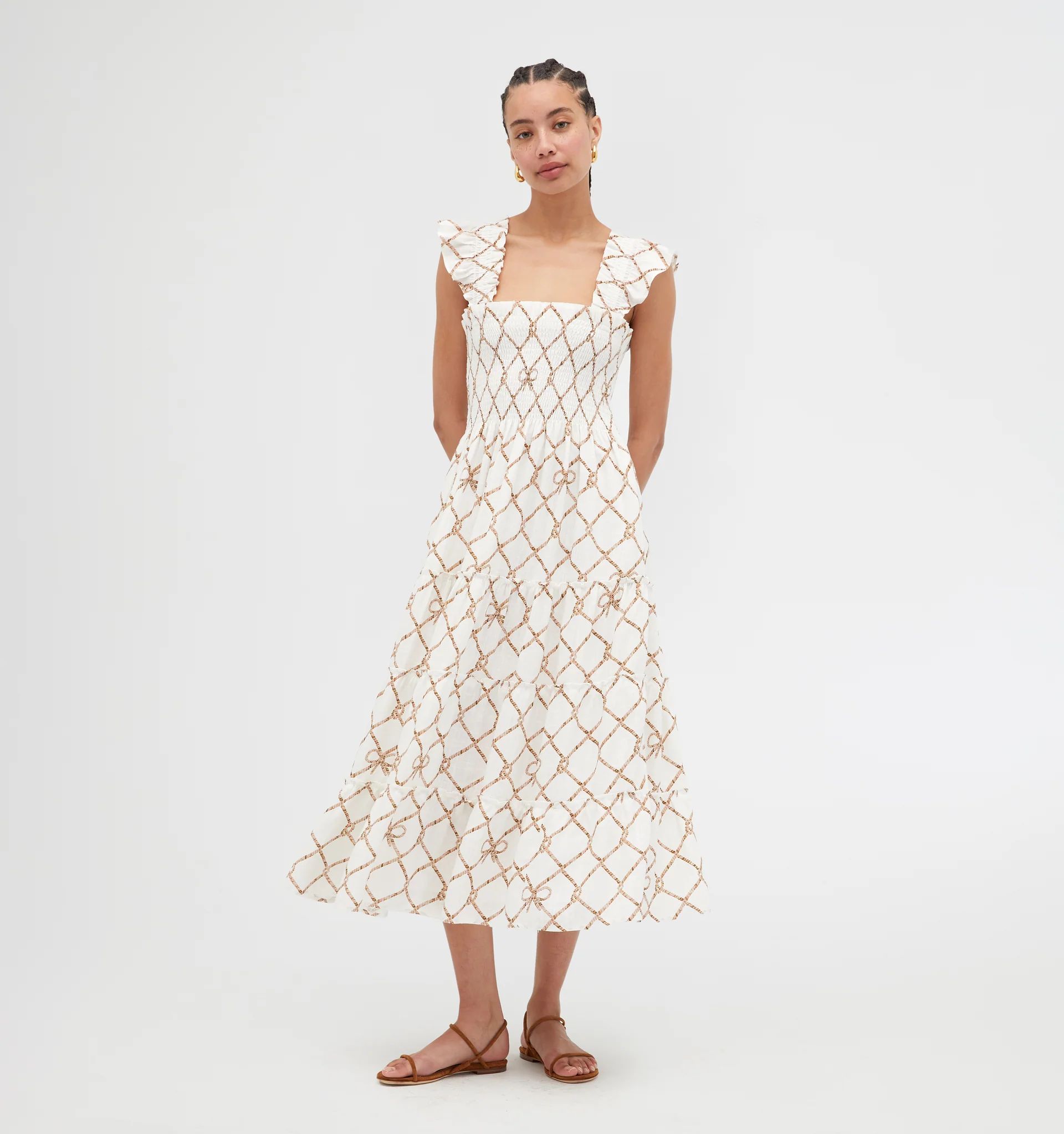 The Ellie Nap Dress - Nautical trellis | Hill House Home