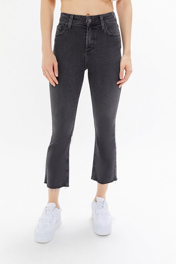 BDG High-Rise Cropped Kick Flare Jean - Black | Urban Outfitters (US and RoW)