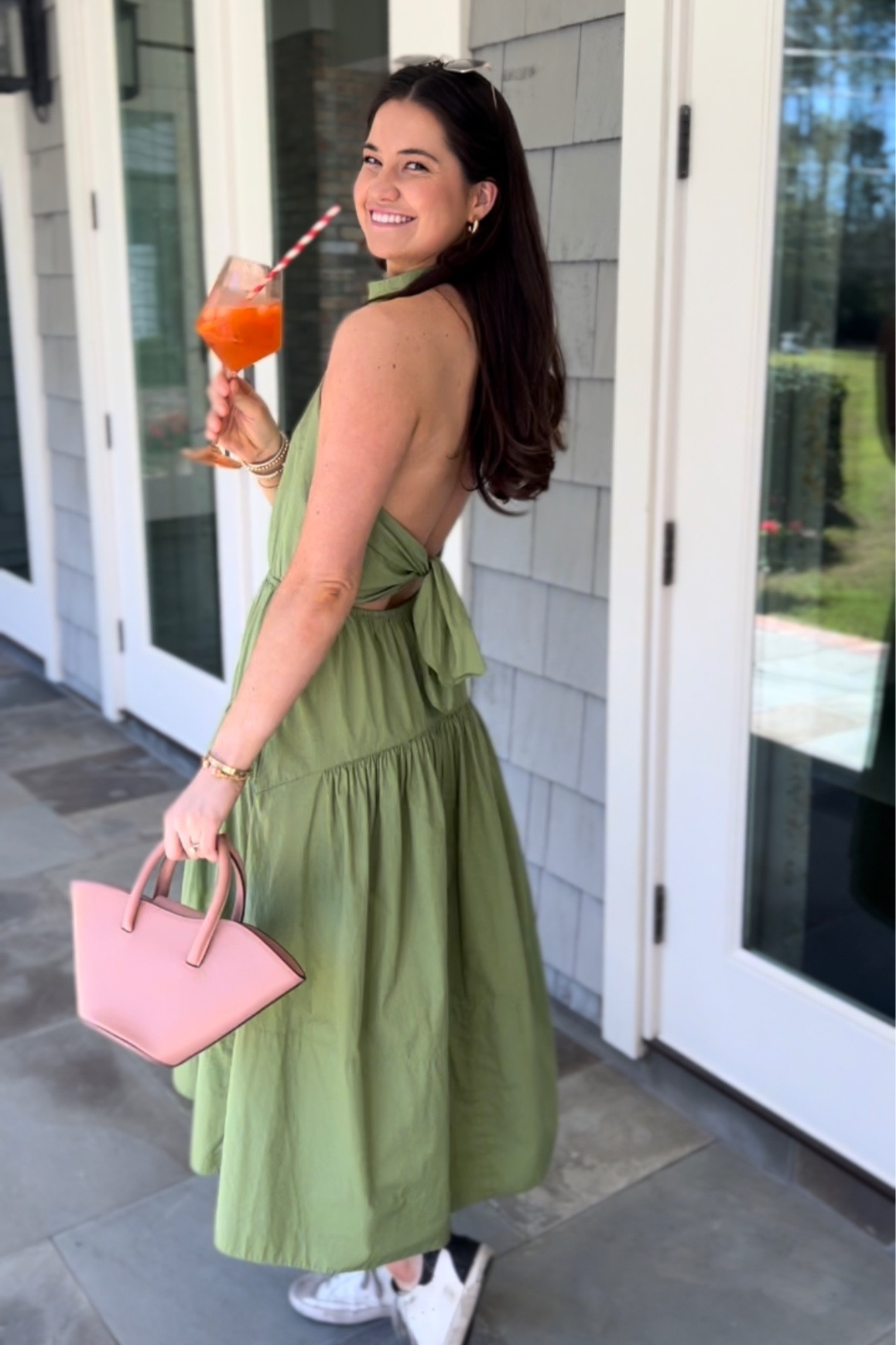 loveee this green halter dress!!! wore this to the TPC golf tournament and got tons of compliments :) 