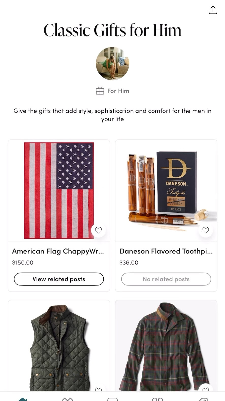 New finds added! Shop gifts for the men in your life including the sportsman, cook, reader and all around classic guy