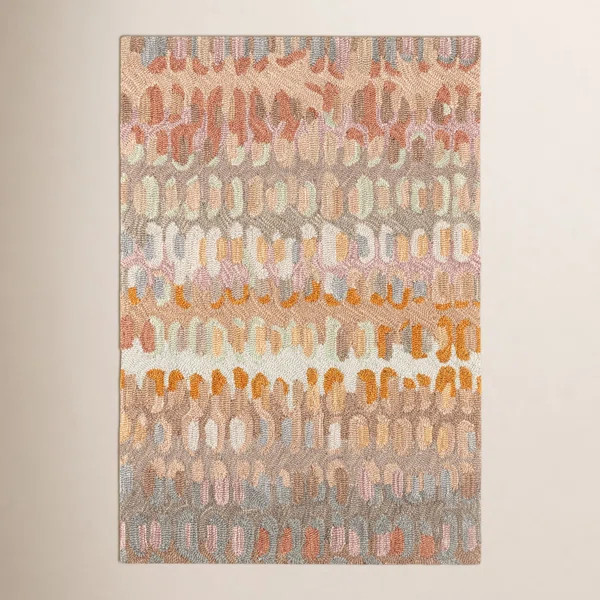 Paint Chip Stone Hand Micro Hooked Wool Rug | Birch Lane