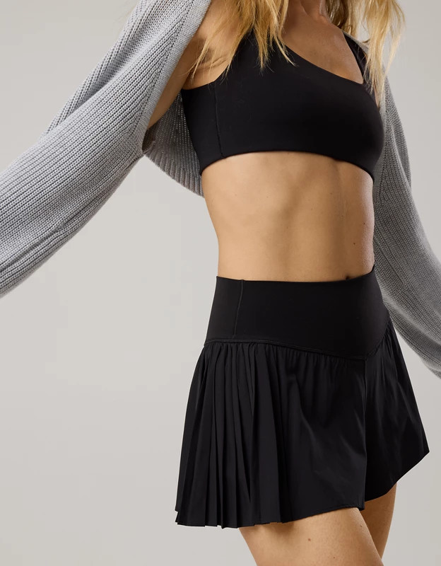 OFFLINE By Aerie Real Me Pleated Flowy Short | American Eagle Outfitters (US & CA)