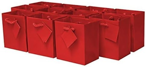 OccasionALL Red Gift Bags, Mini Christmas Paper Bags with Handles for Holidays, Birthdays, Weddin... | Amazon (US)