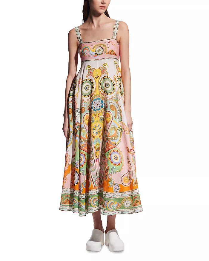 Pinball Empire Waist Linen Midi Dress | Bloomingdale's (US)