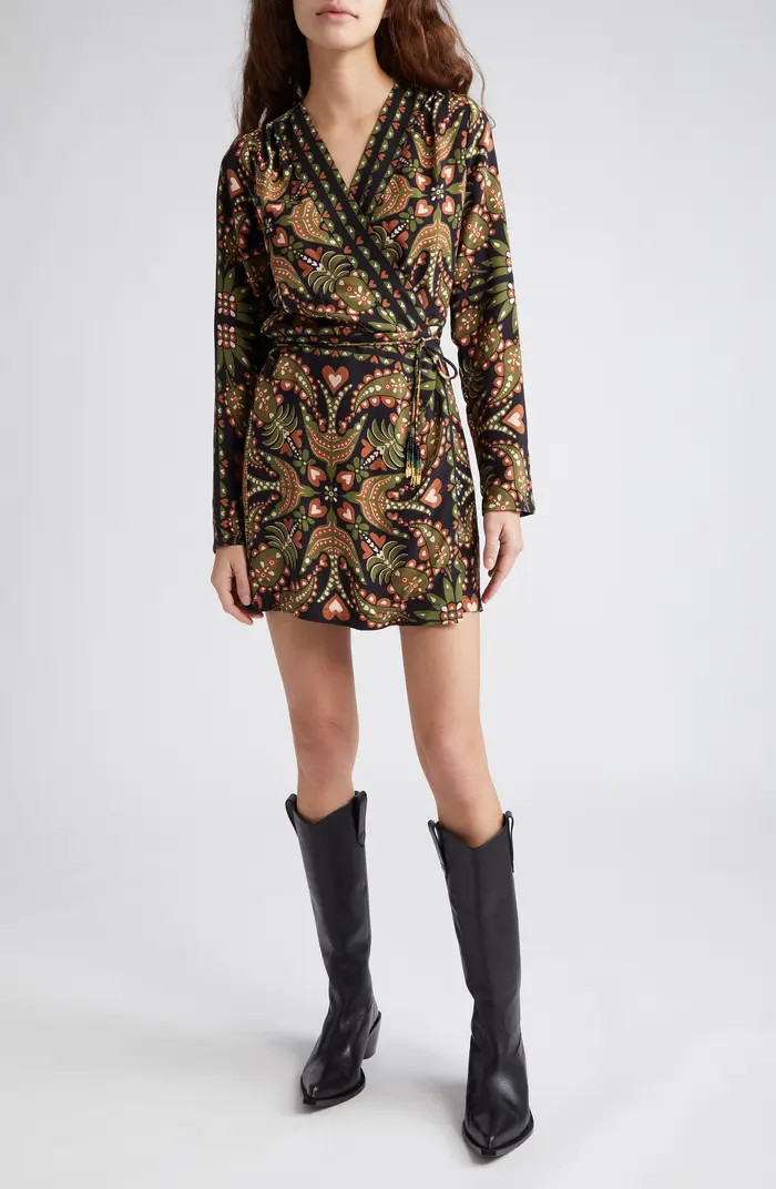FARM Rio Martina Long Sleeve Wrap Dress | Nordstrom | Nordstrom