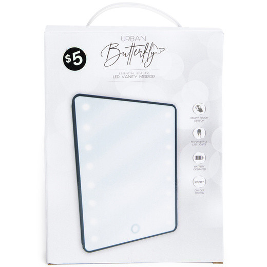LED vanity mirror with 16 LEDs & storage | Five Below