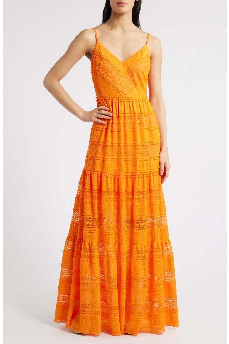 Lace Inset Detail Maxi Sundress (Women) | Nordstrom | Nordstrom