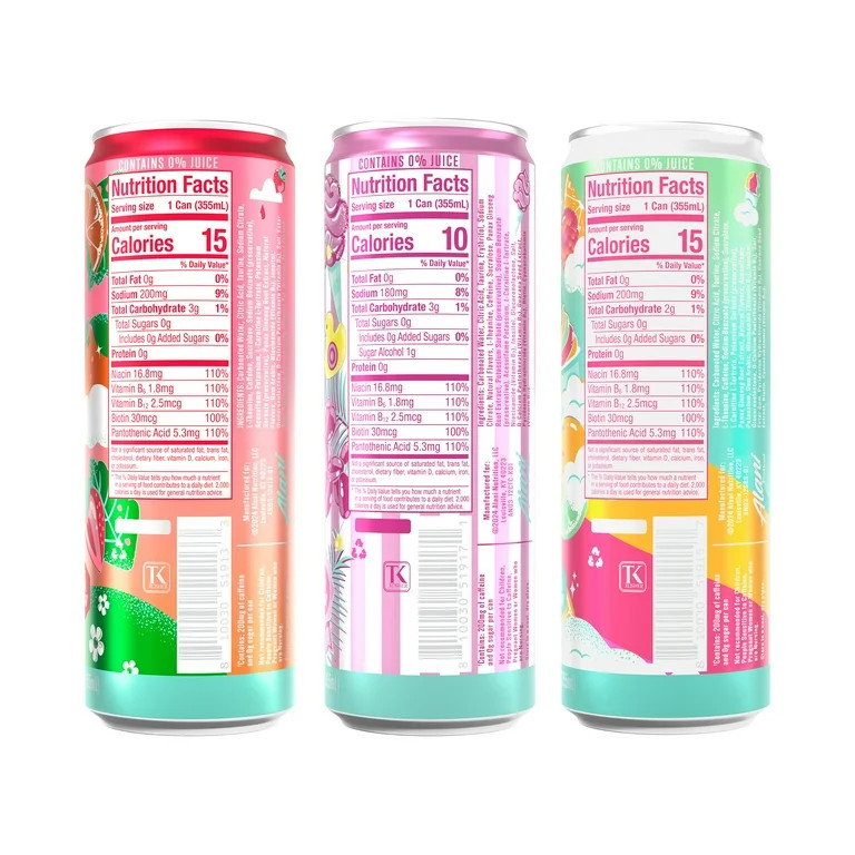 Alani Nu, Variety Pack Cotton Candy, Straw Sunrise, Sherbert Swirl, 12 fl oz, pack of 12 | Walmart (US)