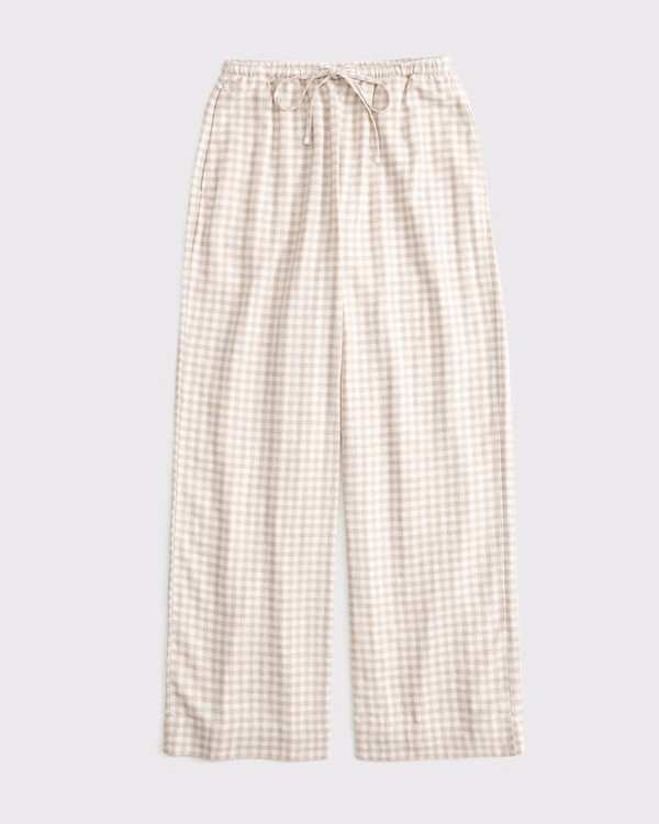 Linen-Blend Pull-On Pant | Abercrombie & Fitch (US)
