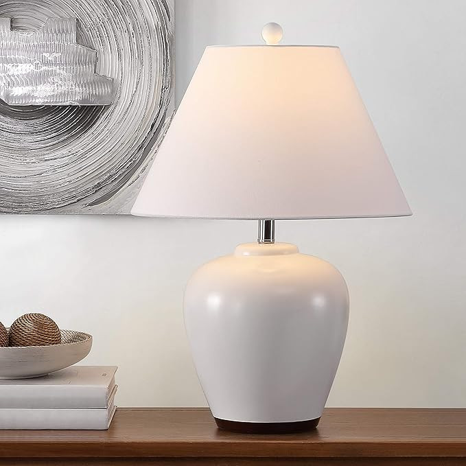 SAFAVIEH Lighting Collection Etren Modern Ivory 25-inch Bedroom Living Room Home Office Desk Nigh... | Amazon (US)