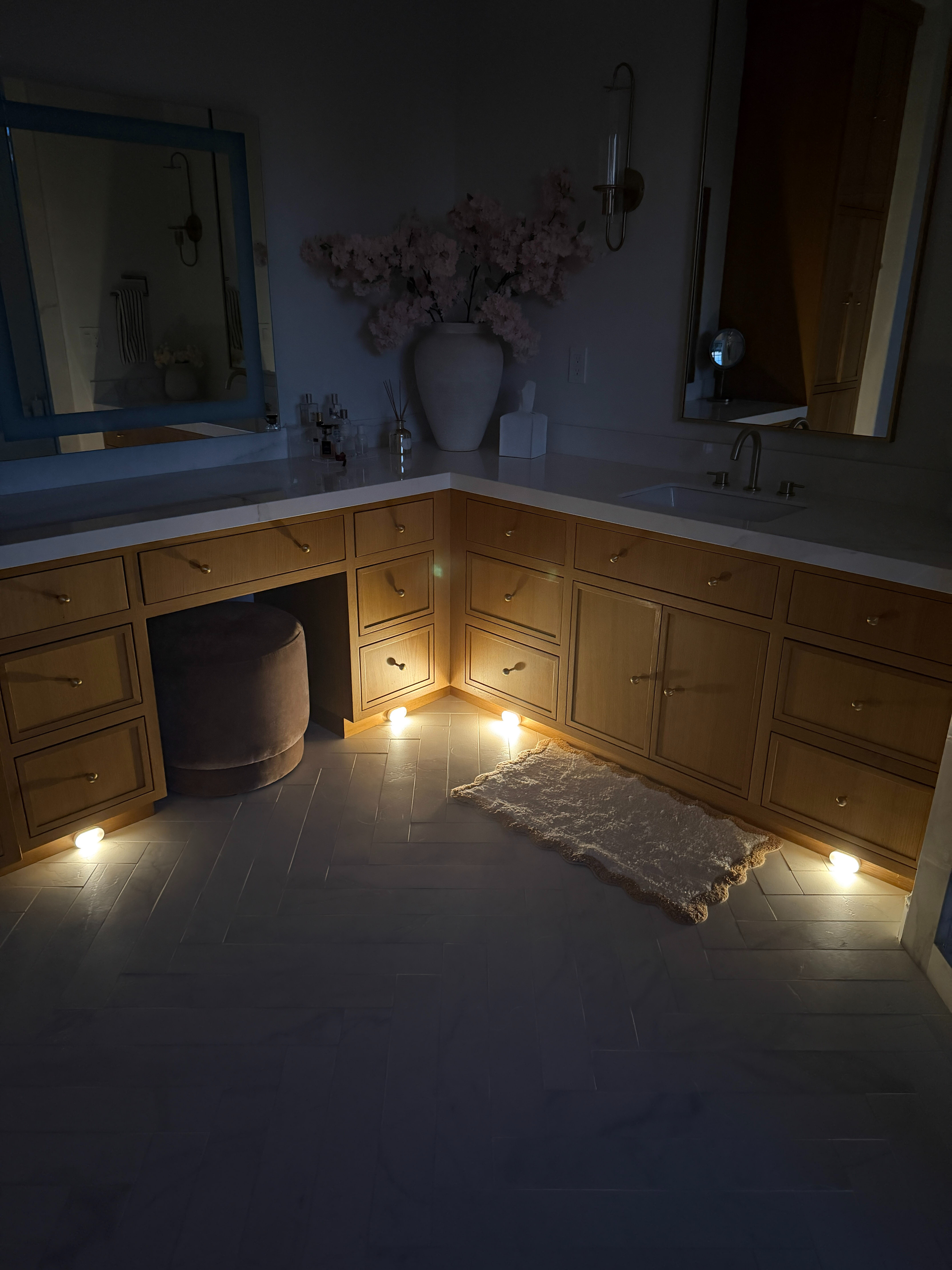 These motion sensor lights attach with adhesive, turn on automatically when you walk by, and are such an easy way to add soft ambient lighting to closets, hallways, bathrooms, or anywhere that could use a little extra light without any wiring. 

 #LTKHome