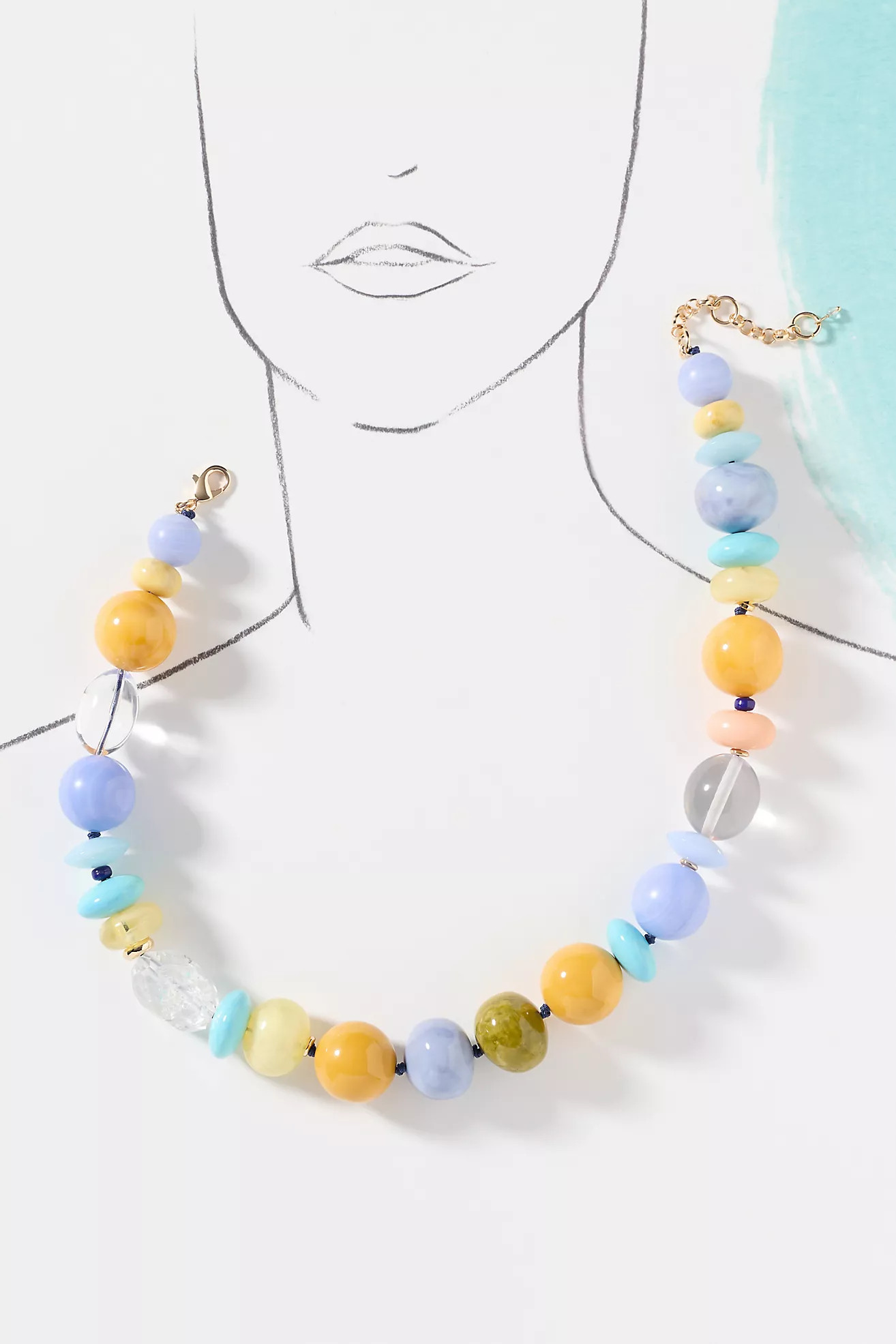 Chunky Beaded Mix Necklace | Anthropologie (US)