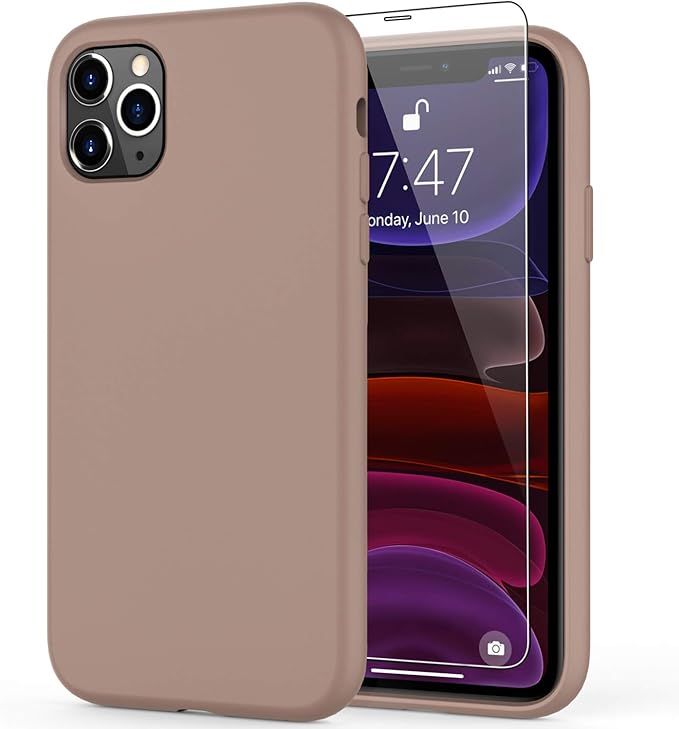 DEENAKIN iPhone 11 Pro Case with Screen Protector,Soft Liquid Silicone Gel Rubber Bumper Cover,Sl... | Amazon (US)
