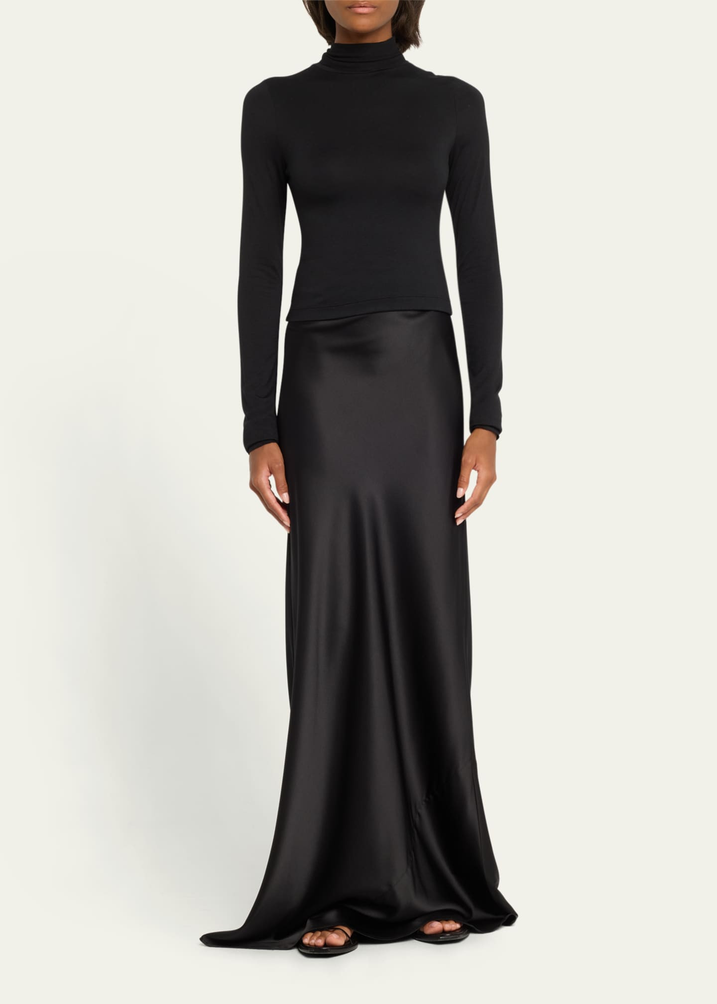 Eterne Cropped Fitted Turtleneck Top | Bergdorf Goodman