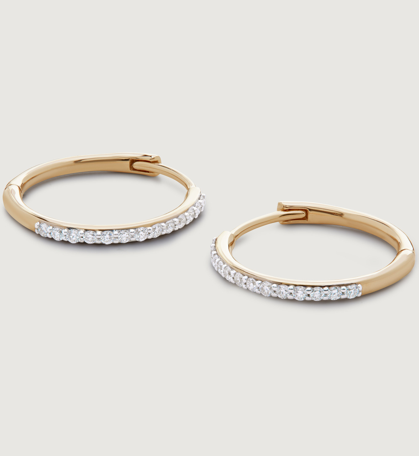 Lab Grown Diamond Small Hoop Earrings | Monica Vinader (Global)