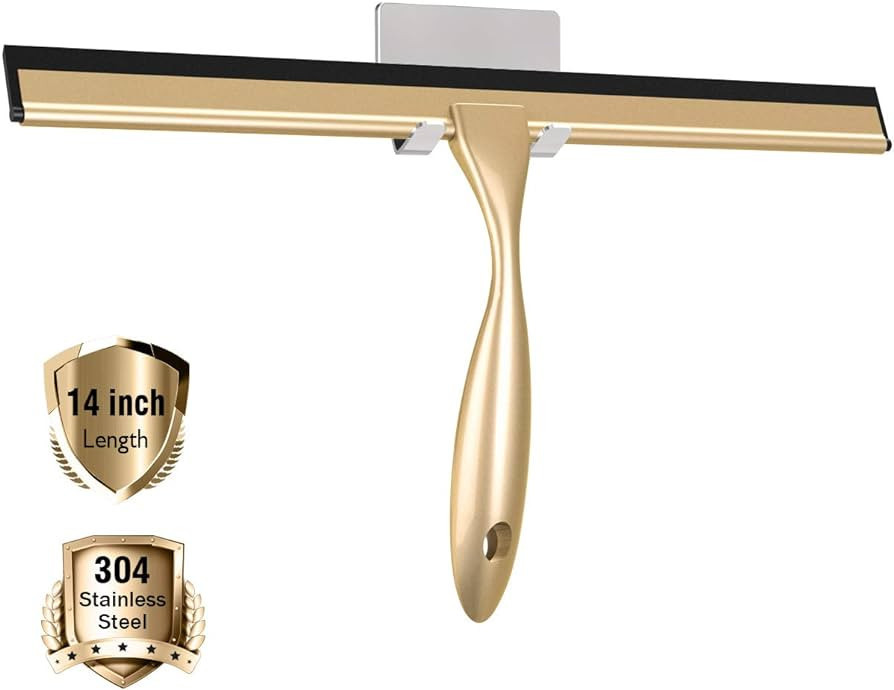 LPOLER Stainless Steel Squeegee for Shower Doors, All-Purpose Shower Squeegee for Bathroom, Windo... | Amazon (US)