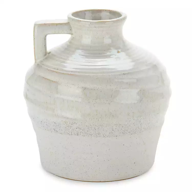 New! Gray and White Ceramic Jug Vase | Kirklands
