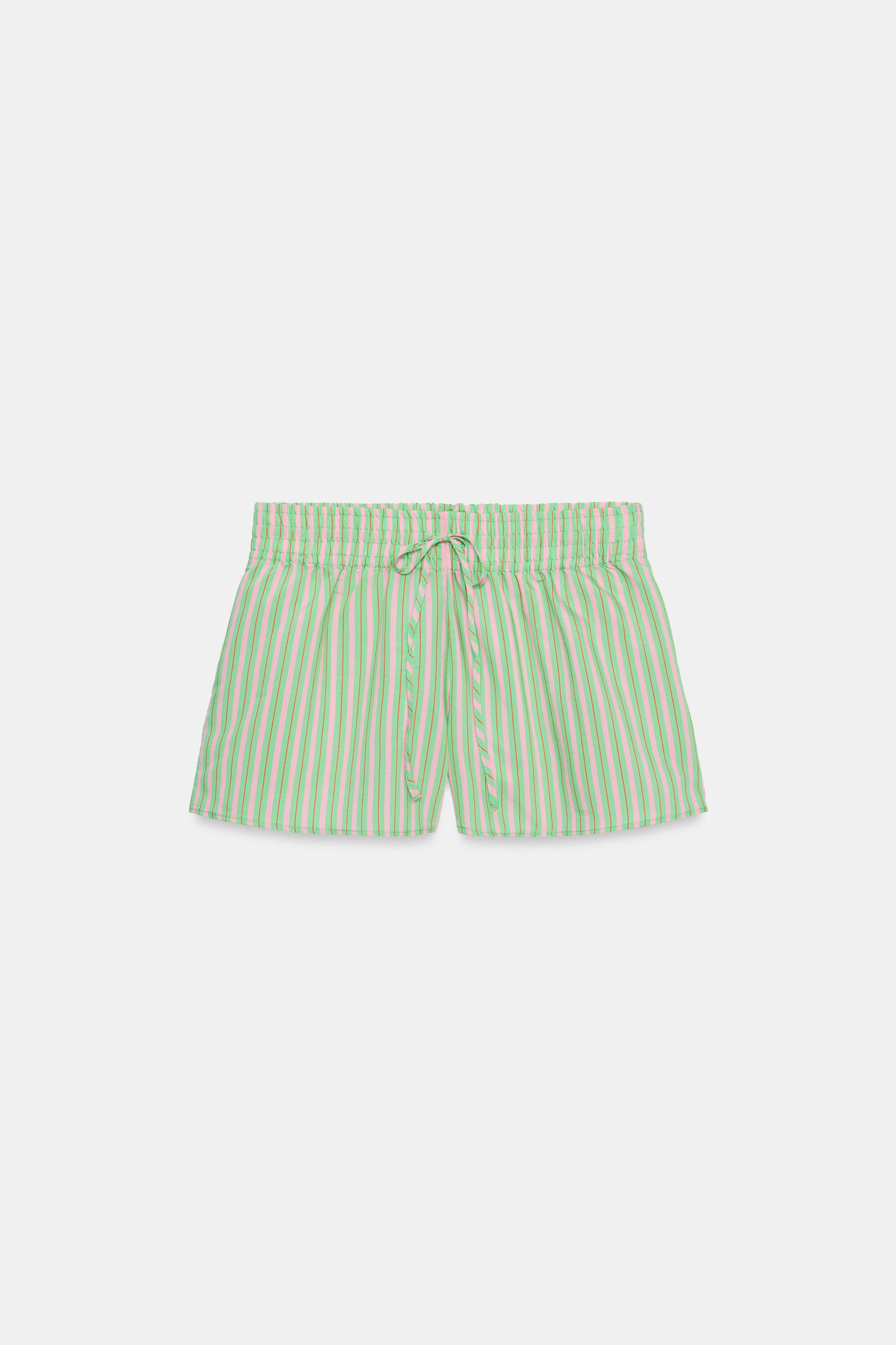 STRIPED POPLIN SHORTS | Zara US