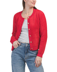 Long Sleeve Heart Button Front Eyelash Cardigan | Women | Marshalls | Marshalls