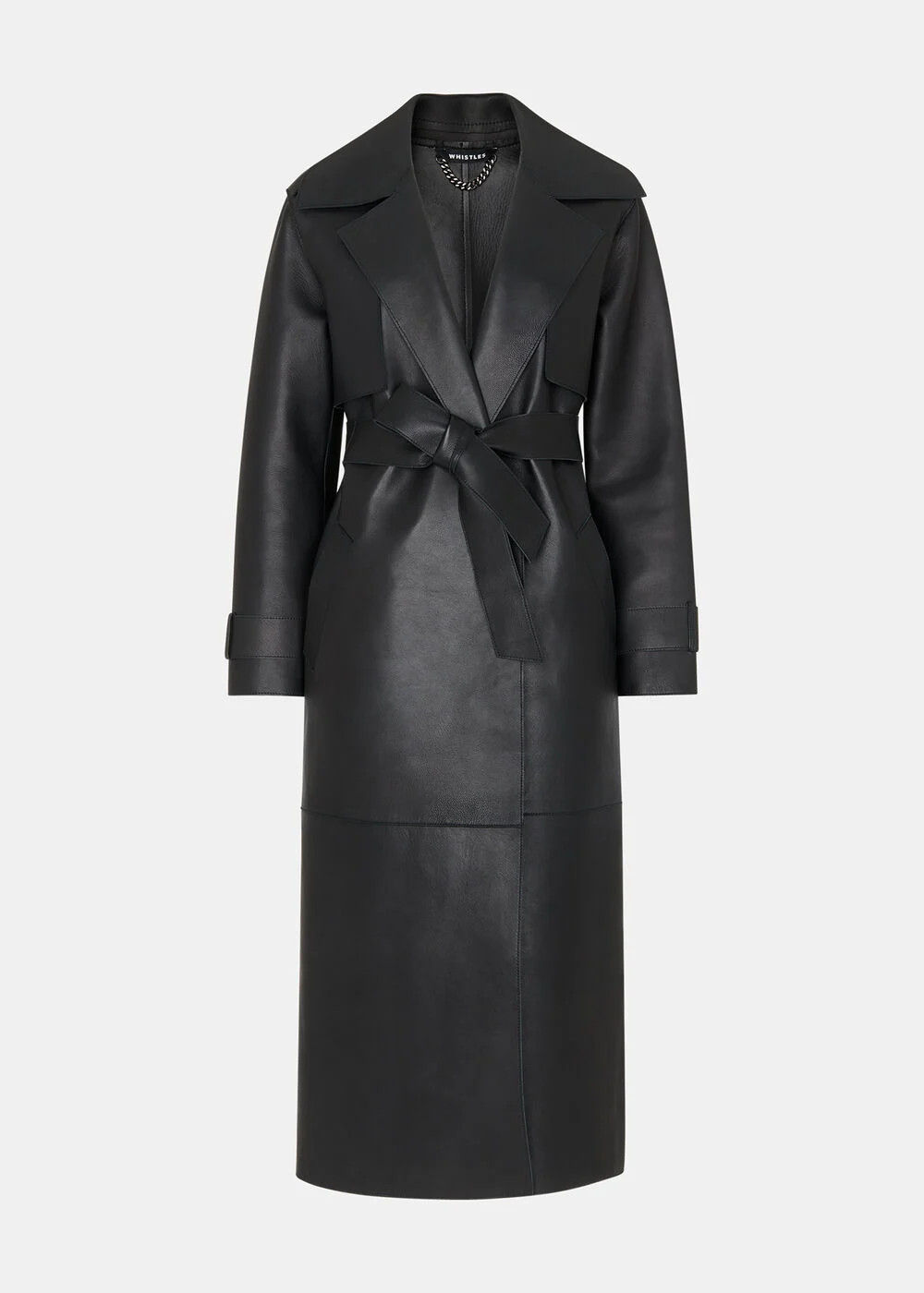 Black Faye Clean Bonded Trench Coat | WHISTLES | Whistles UK | | Whistles
