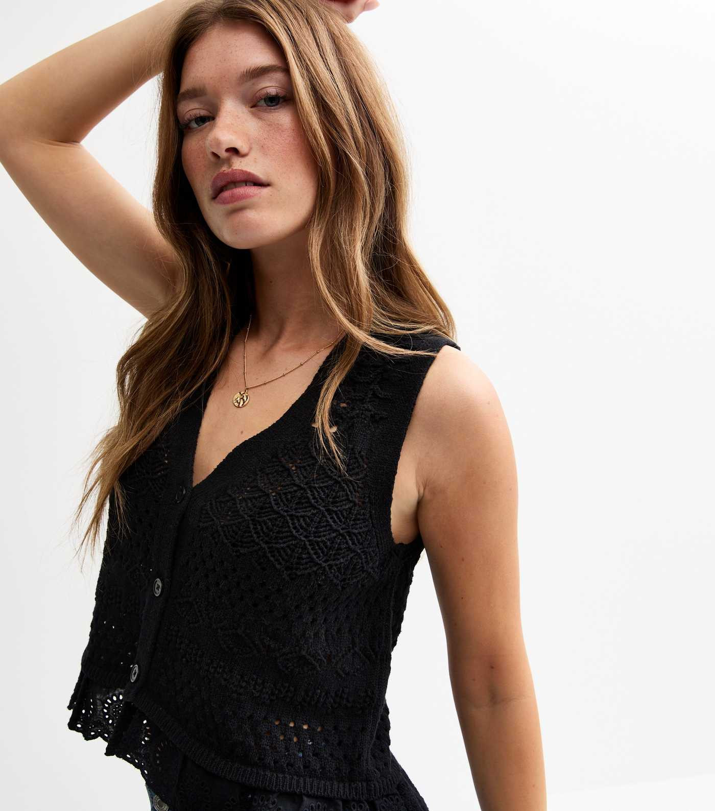 Black Stitch Design Waistcoat | New Look | New Look (UK)