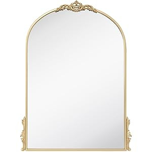 Hobby Lobby Home Decor Carved Elegant Gold Arch & Flourish Wall Mirror for Vanities, Living Rooms... | Amazon (US)