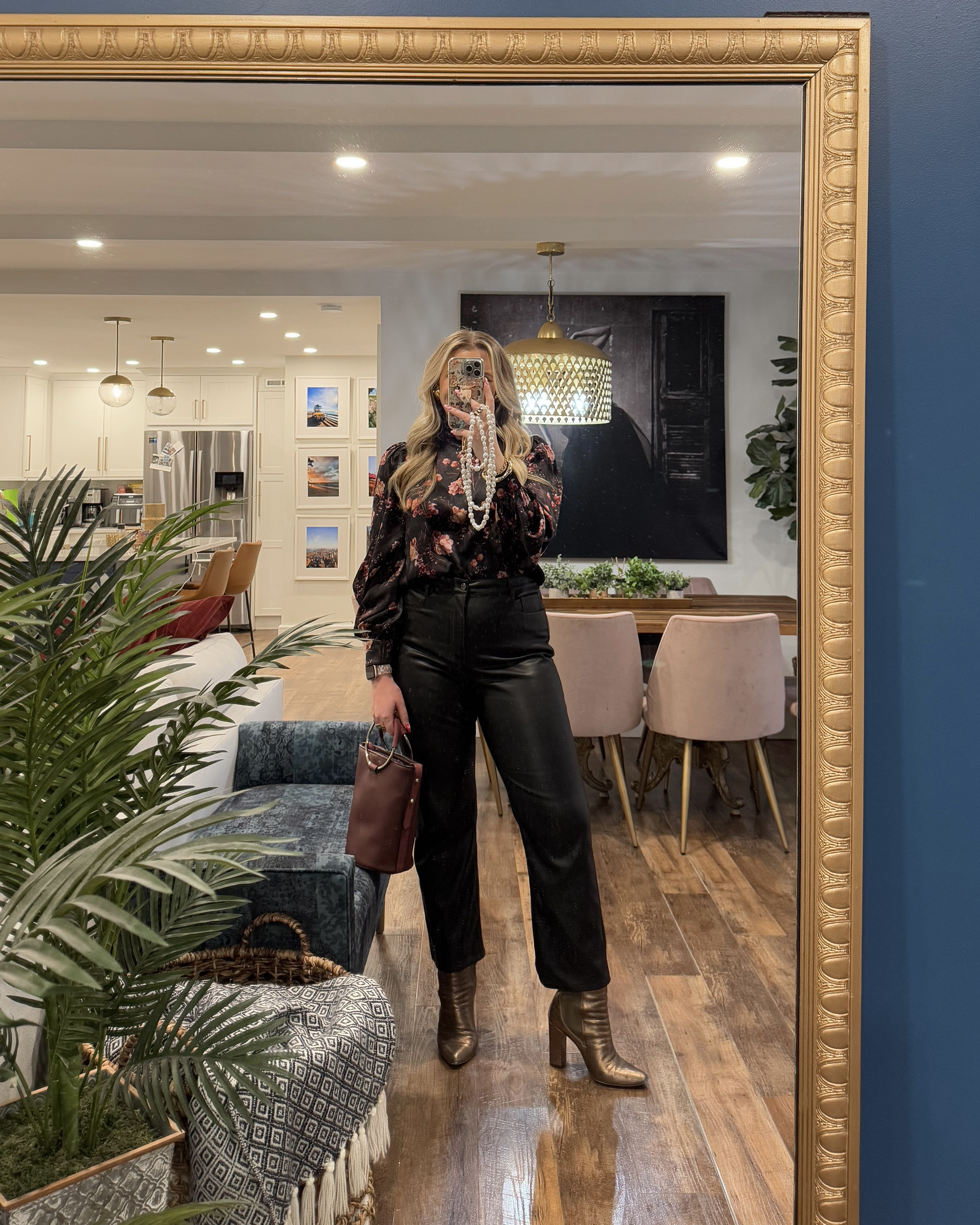 Valentine’s Day outfit, winter going out outfit, faux leather pants wearing a 29, top wearing a large. 

#LTKStyleTip #LTKSeasonal #LTKMidsize