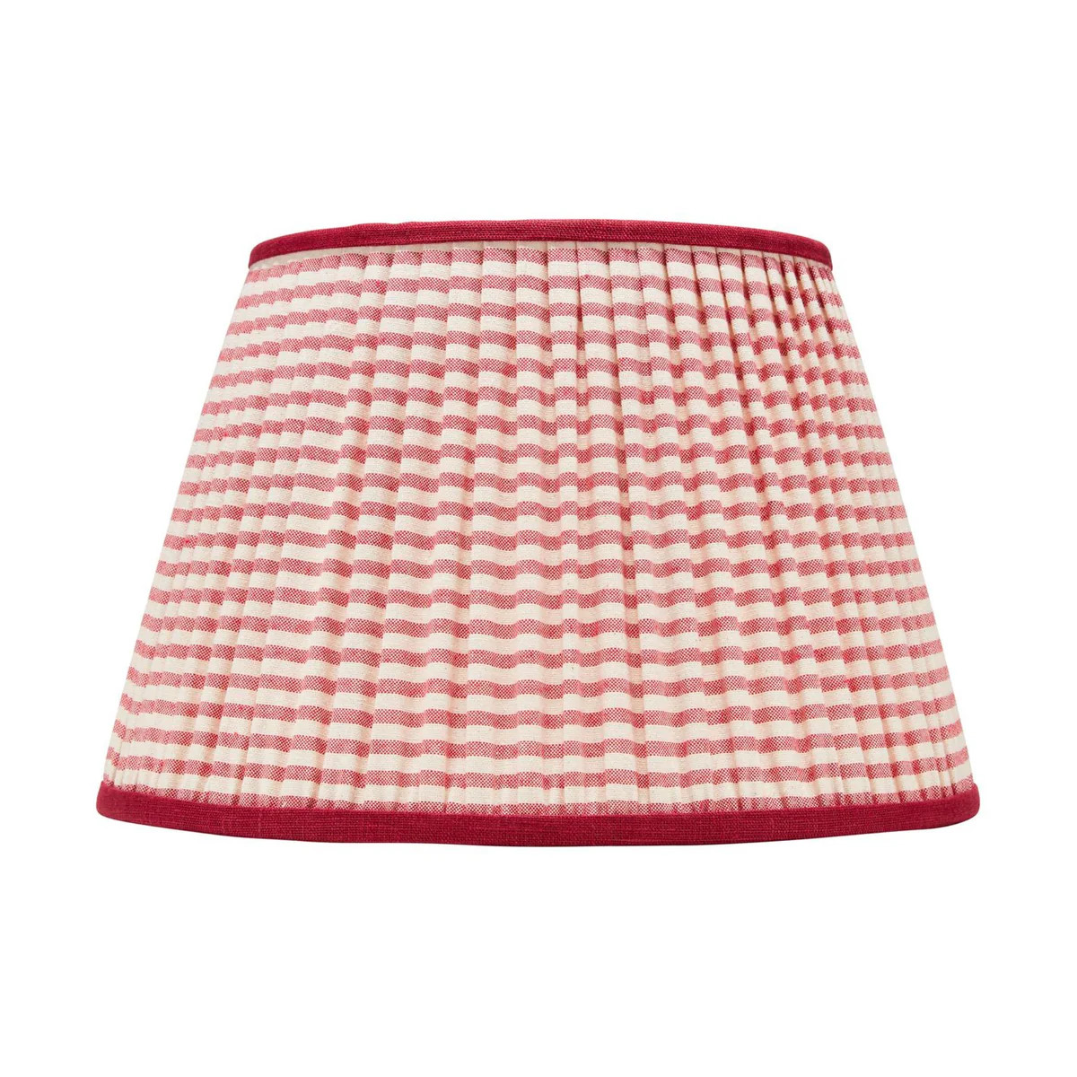 Red Striped Pleated Lamp Shade - Available in Multiple Sizes | The Well Appointed House, LLC