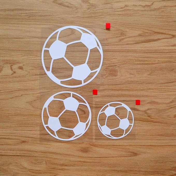 3 Pack White, 3 Inches, 4 Inches, 5 Inches - Soccer Ball Football Sticker Decal Vinyl - No Backgr... | Amazon (US)
