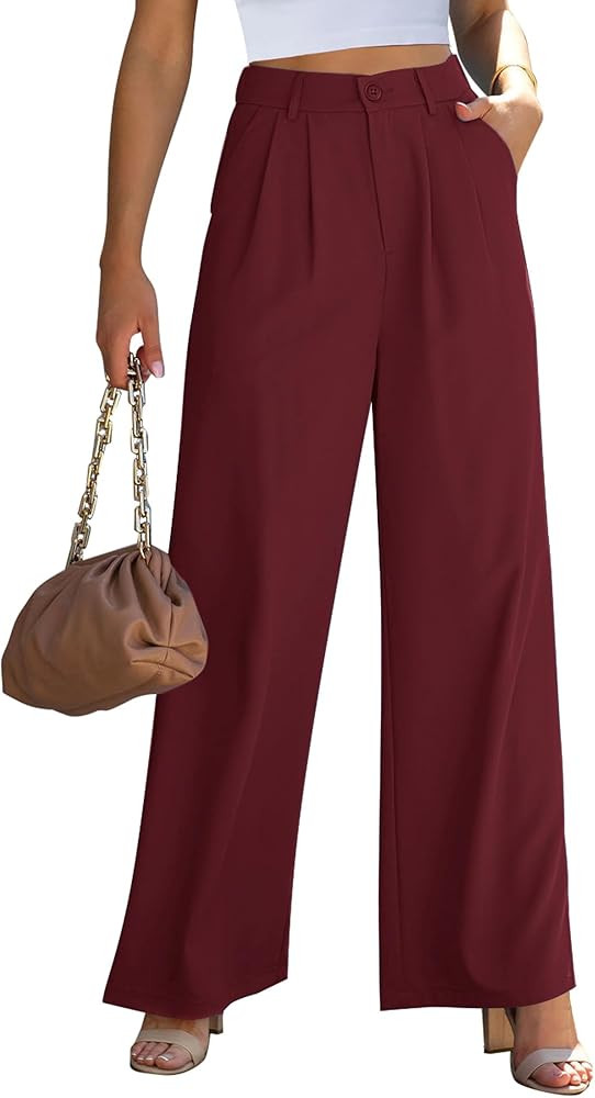 GRAPENT Wide Leg Pants for Women Work Business Casual High Waisted Dressy Pants Flowy Trousers Of... | Amazon (US)