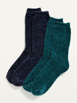 2-Pack Plush-Knit Socks For Women | Old Navy (US)