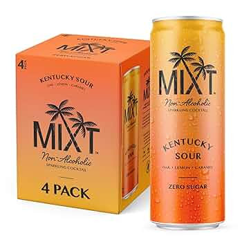 MIXT Premium Sparkling Non-Alcoholic Sparkling Cocktail - Kentucky Sour – Zero Sugar, Ready to ... | Amazon (US)