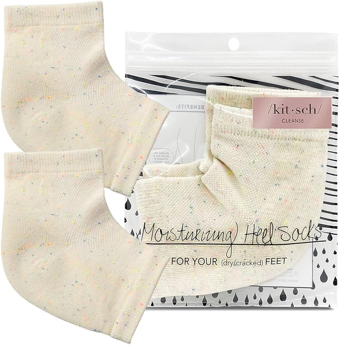 Kitsch Moisturizing Spa Socks - Gel Socks for Cracked Heel Repair | Heel Socks for Dry Cracked Fe... | Amazon (US)