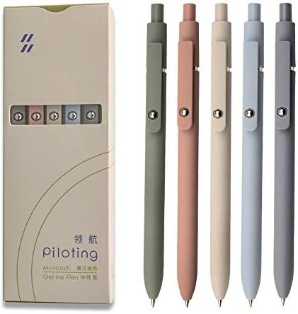 Amazon.com: 5pcs Gel Pens Quick Dry Ink Pens Fine Point Premium Retractable Rolling Ball Gel Pens... | Amazon (US)