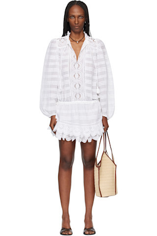 White Preya Minidress | SSENSE
