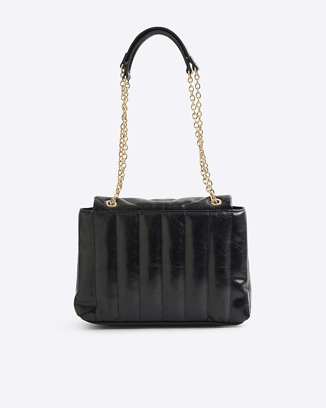 Black quilted chain strap shoulder bag | River Island (UK & IE)