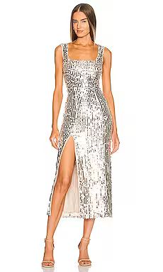 Show Me Your Mumu Eden Midi Dress in Platinum Party Sequins from Revolve.com | Revolve Clothing (Global)