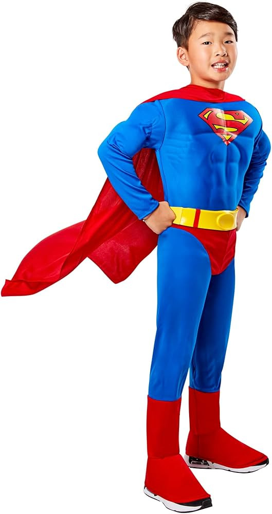 Super DC Heroes Deluxe Muscle Chest Superman Costume, Toddler | Amazon (US)