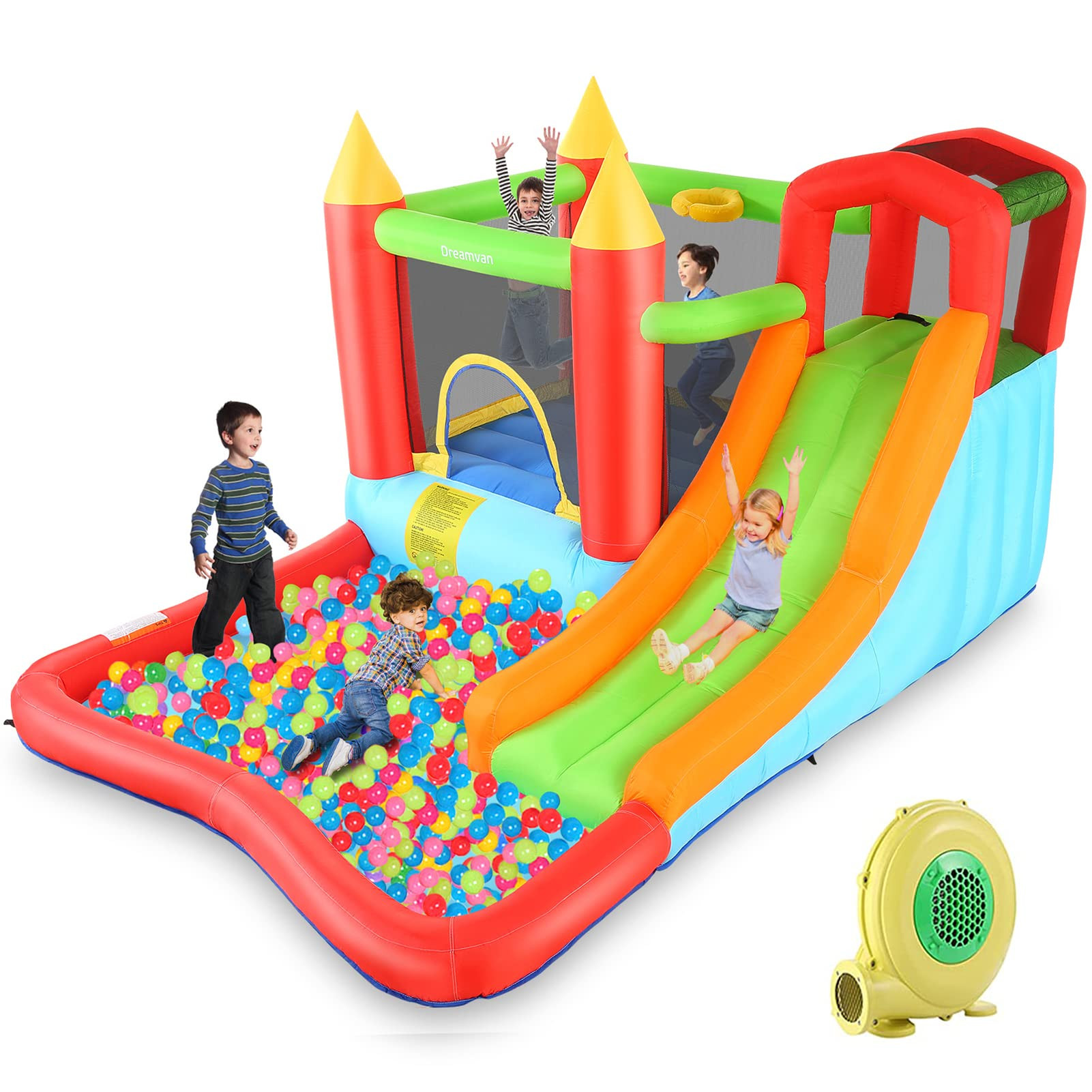 Bounce House,Inflatable Bounce Castle with Blower for Kids 3-12,Outdoor/Indoor Bouncy House Water... | Amazon (US)